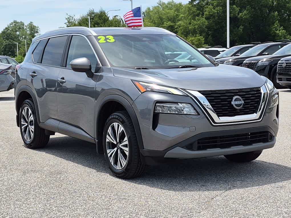 2023 Nissan Rogue SV - Gun Metallic exterior view 2