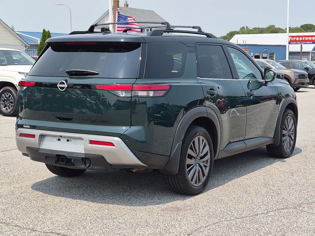 2023 Nissan Pathfinder SL - Obsidian Green Pearl/Super Black exterior view 3