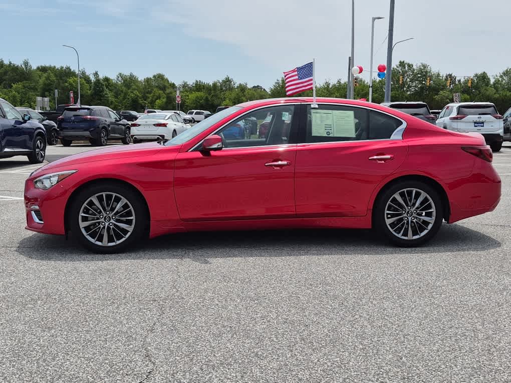 2023 INFINITI Q50 LUXE - Dynamic Sunstone Red exterior view 5