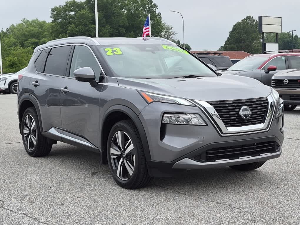 2023 Nissan Rogue SL - Gun Metallic exterior view 2