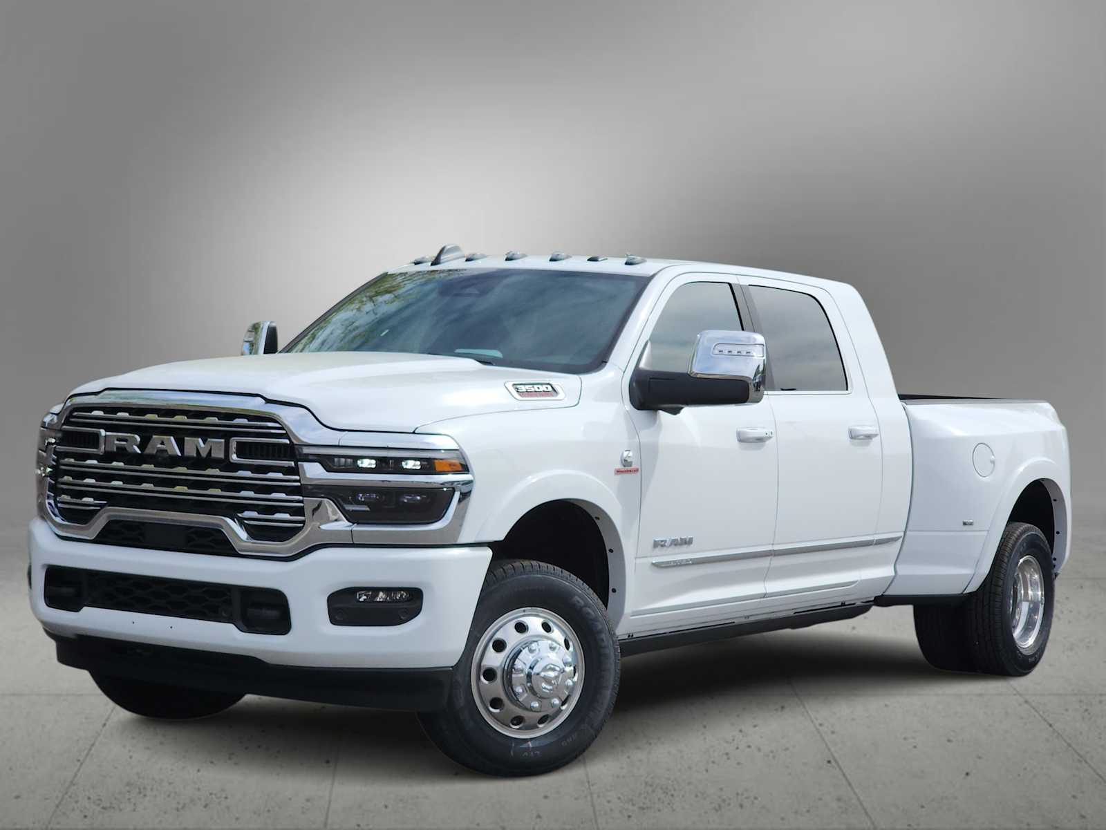 Bright White Clearcoat 2026 RAM 3500 Limited Mega Cab DRW 4WD Pickup Truck Four-Wheel Drive 8-Speed Automatic