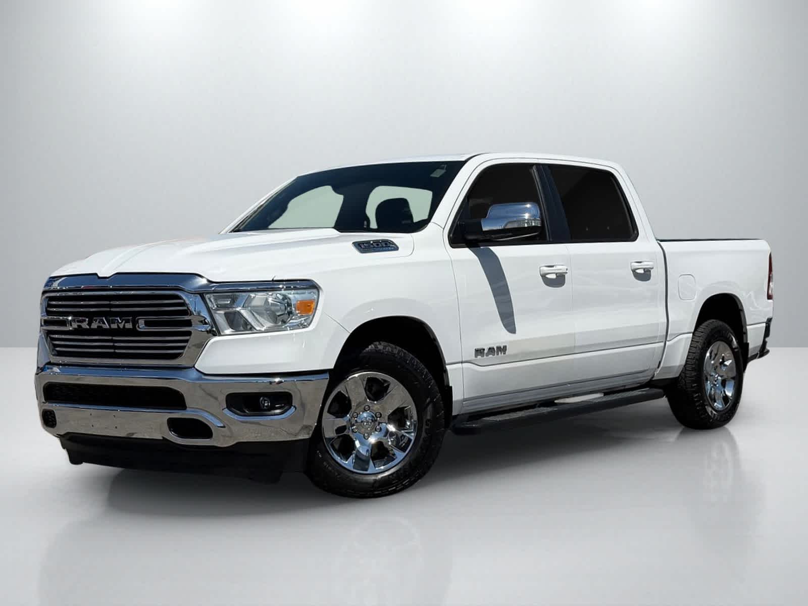 Bright White Clearcoat 2021 RAM 1500 Big Horn Crew Cab RWD Pickup Truck 4X2 8-Speed Automatic
