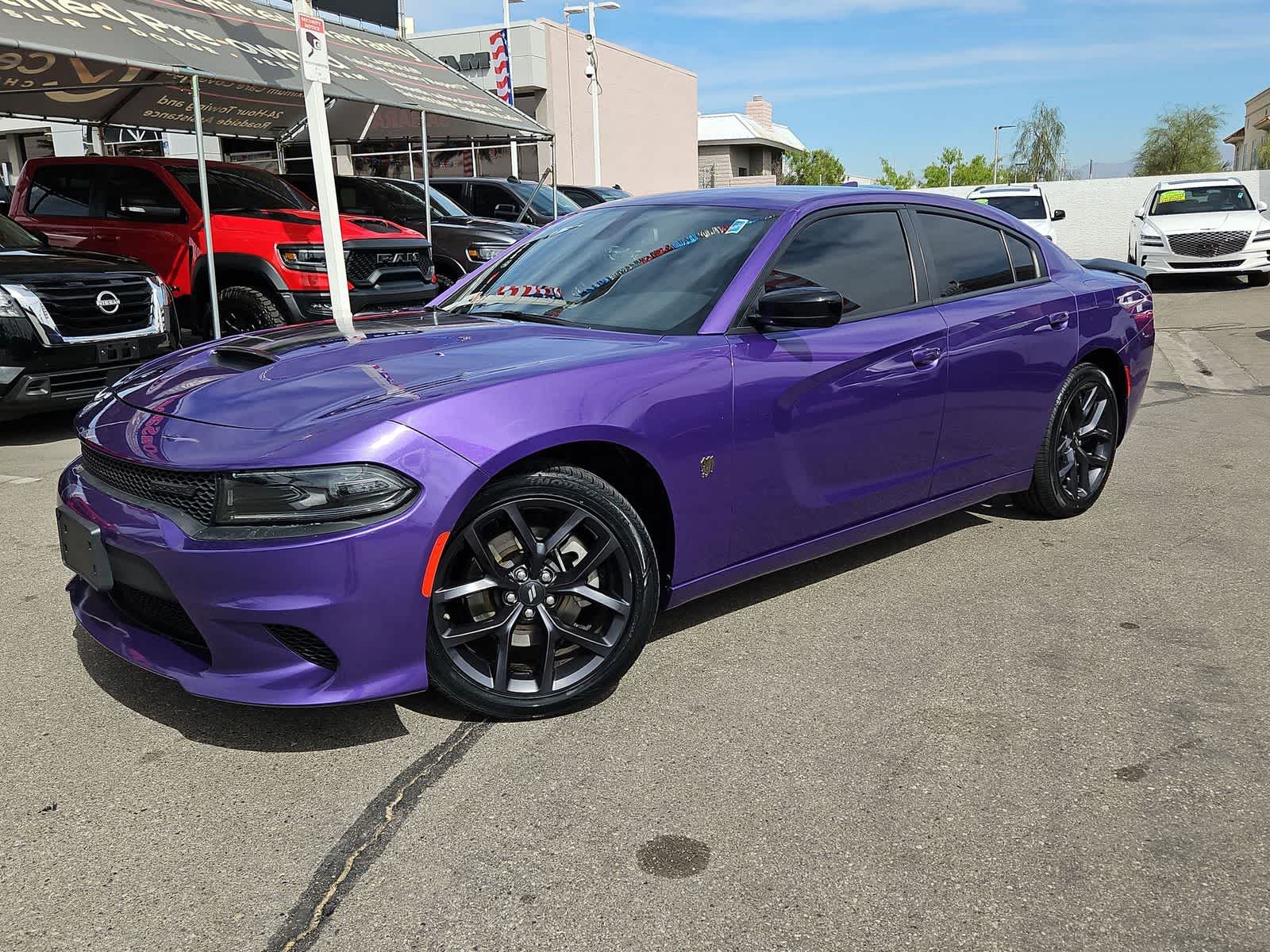 Purple (Plum Crazy Pearlcoat) 2023 Dodge Charger GT RWD Sedan Rear-Wheel Drive 8-Speed Automatic