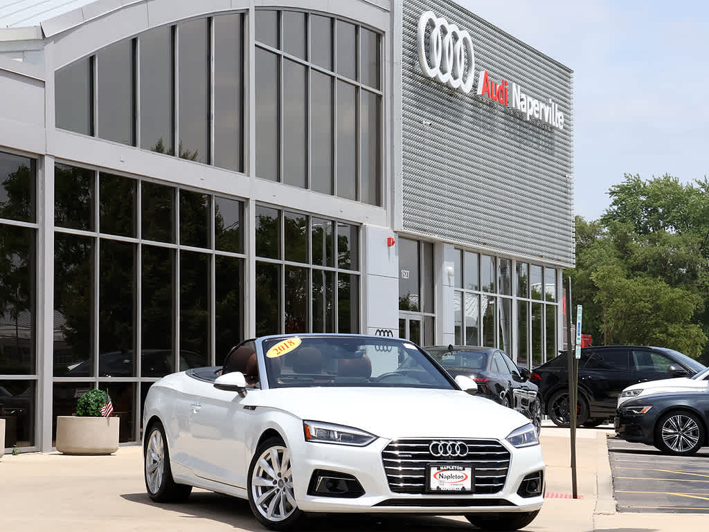 Glacier White Metallic/Black Roof 2018 Audi A5 Convertible All-Wheel Drive 7-Speed Automatic