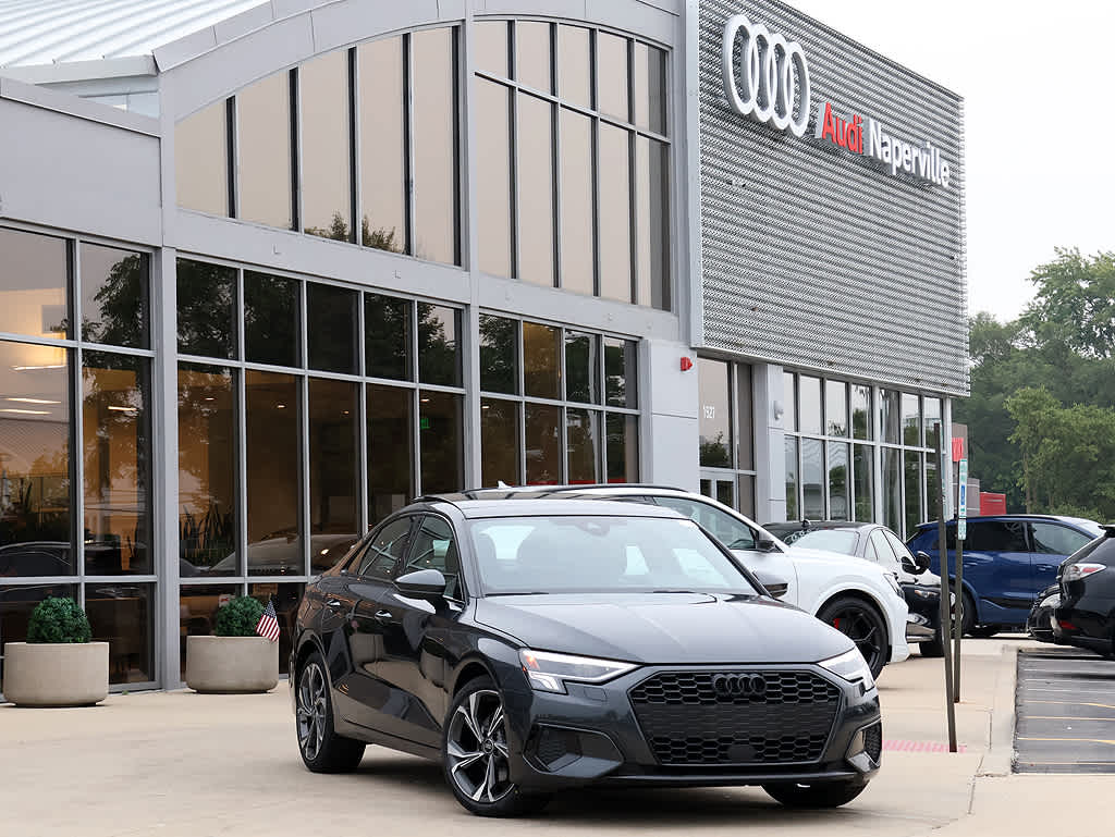 Manhattan Gray Metallic 2023 Audi A3 Sedan Front-Wheel Drive 7-Speed Automatic