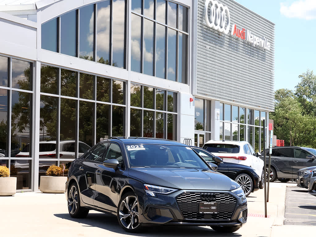 Manhattan Gray Metallic 2023 Audi A3 40 TFSI Premium Plus FWD Sedan Front-Wheel Drive 7-Speed Automatic