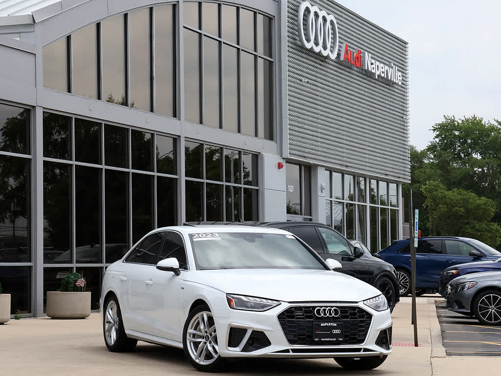Glacier White Metallic 2023 Audi A4 Sedan All-Wheel Drive 7-Speed Automatic