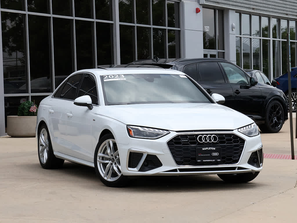 Glacier White Metallic 2023 Audi A4 Sedan All-Wheel Drive 7-Speed Automatic