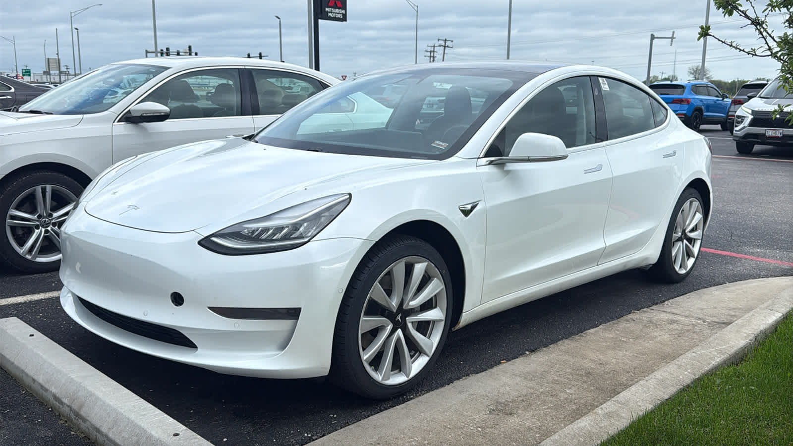 Pearl White Multi-Coat 2020 Tesla Model 3 Standard Range AWD Sedan All-Wheel Drive 1-Speed Automatic