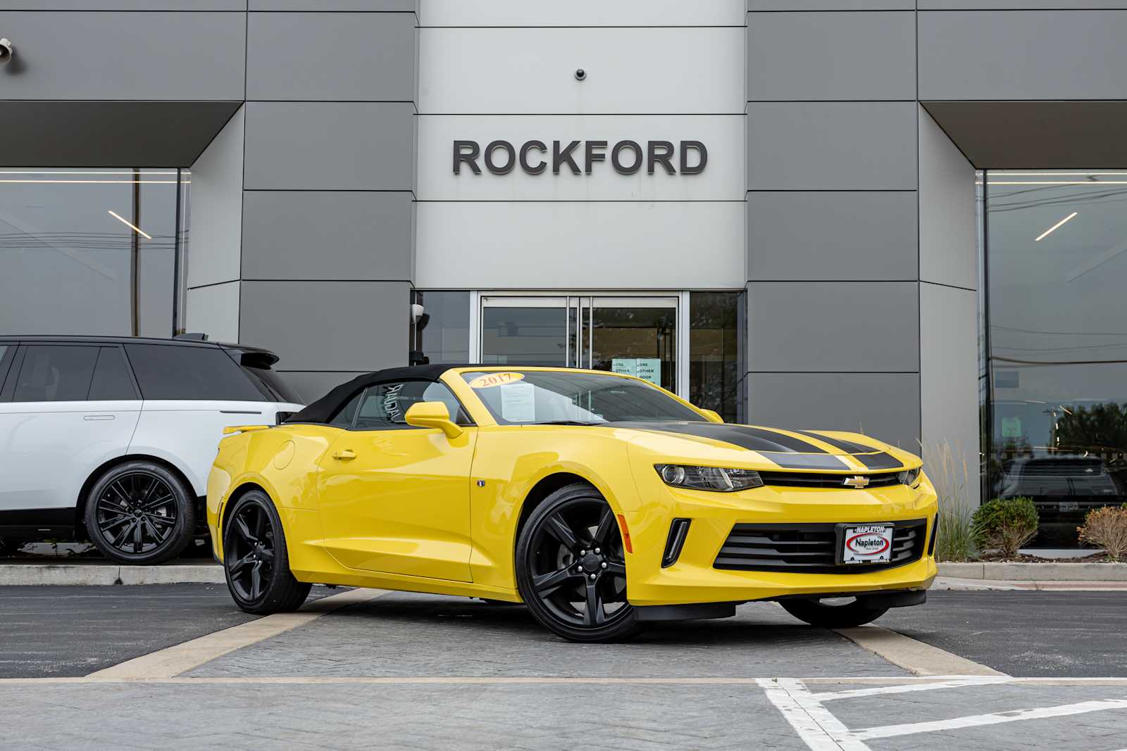 Bright Yellow 2017 Chevrolet Camaro Convertible Rear-Wheel Drive 8-Speed Automatic
