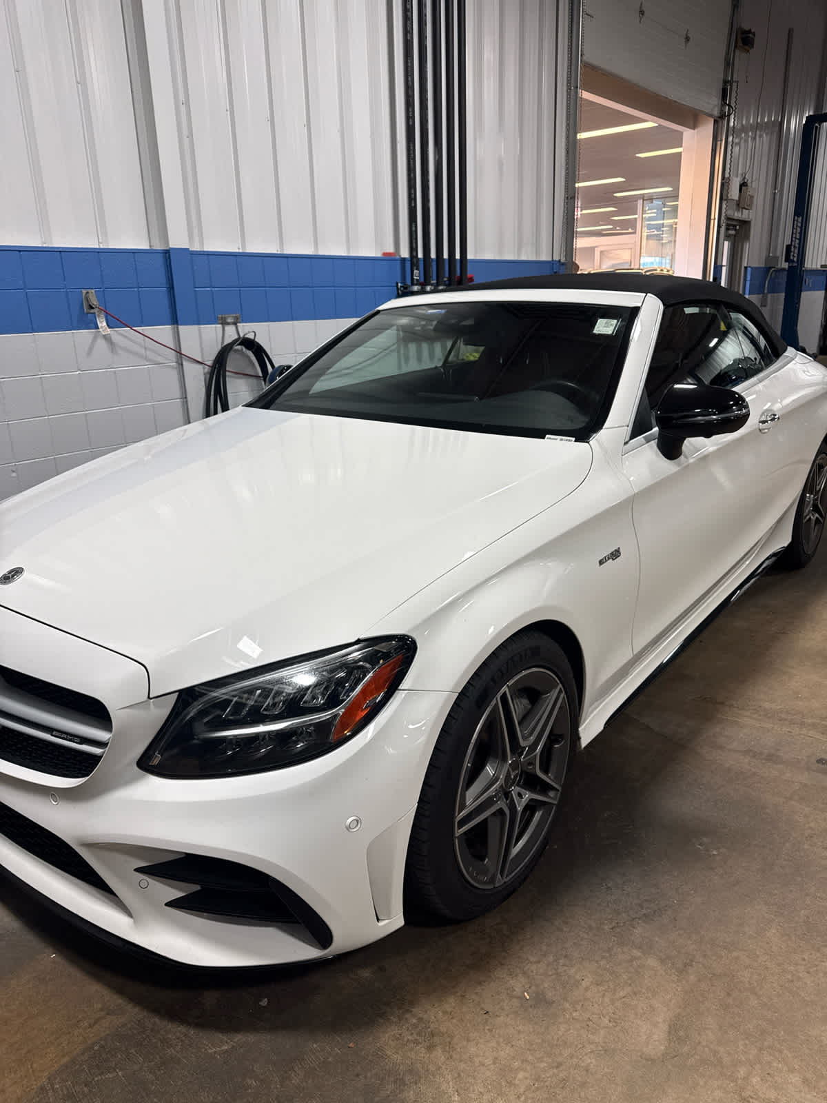Polar White 2022 Mercedes-Benz C-Class AMG C 43 Cabriolet 4MATIC Convertible All-Wheel Drive 9-Speed Automatic