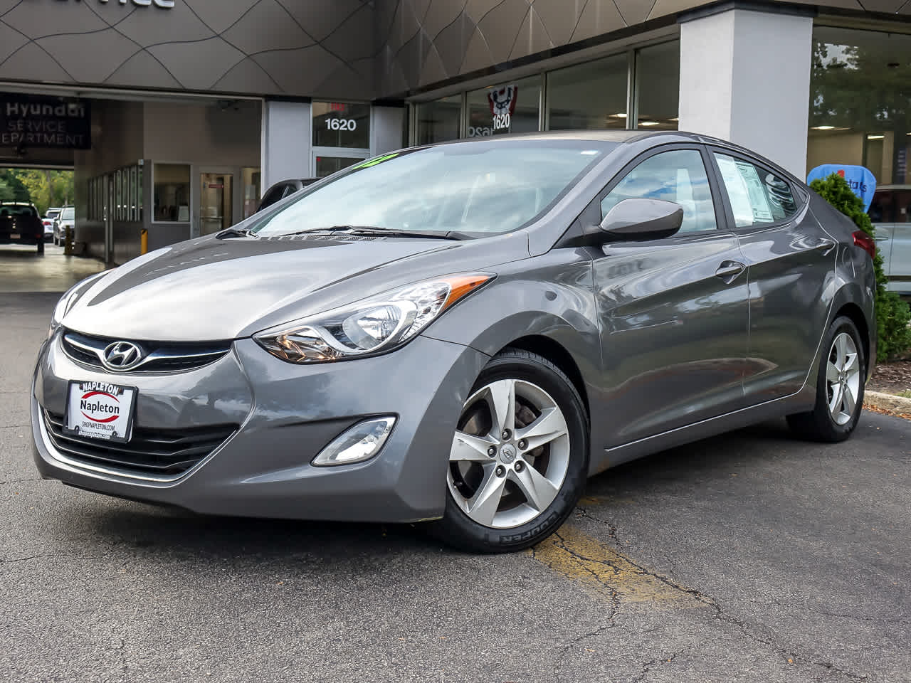 Harbor Gray Metallic 2012 Hyundai Elantra Sedan Front-Wheel Drive Automatic