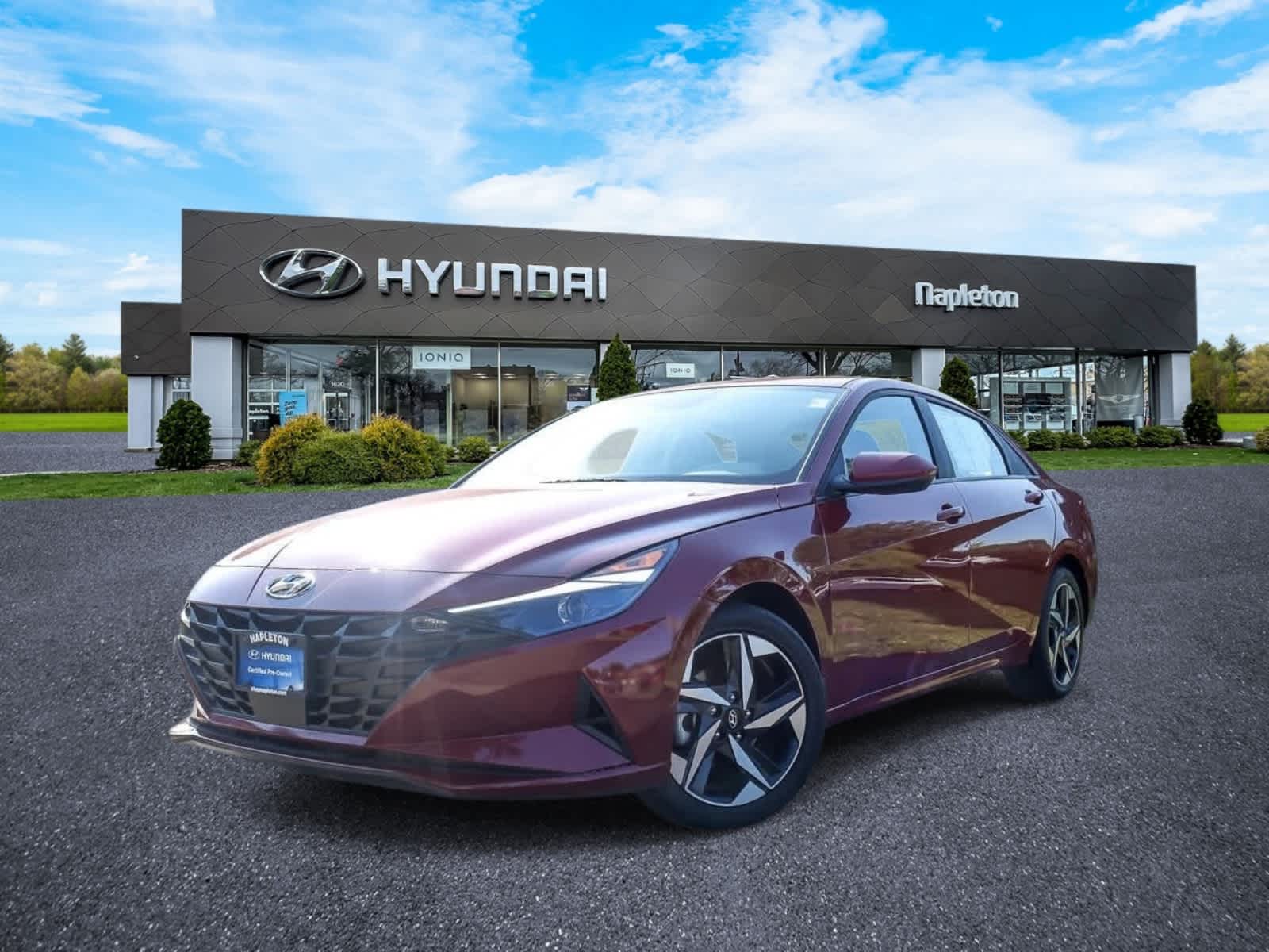 Ultimate Red 2023 Hyundai Elantra Sedan Front-Wheel Drive Continuously Variable Transmission