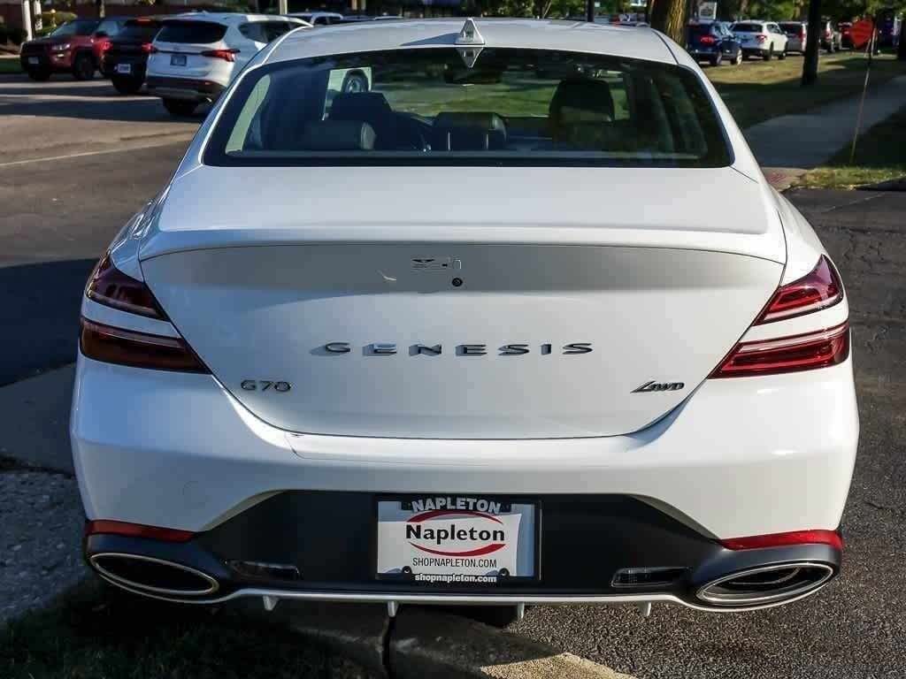 Alta White 2024 Genesis G70 2.5T Standard RWD Sedan Rear-Wheel Drive 8-Speed Automatic