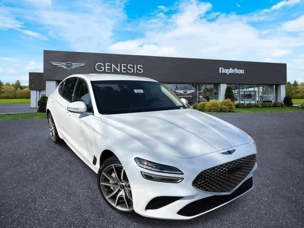 Alta White 2024 Genesis G70 2.5T Standard RWD Sedan Rear-Wheel Drive 8-Speed Automatic