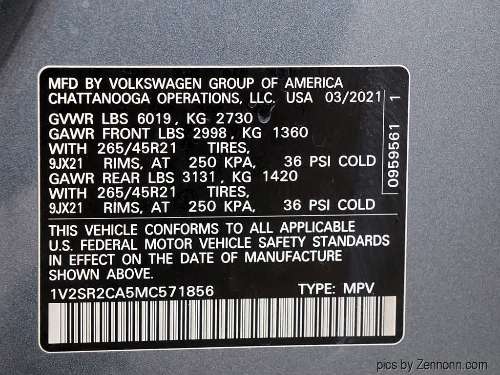 2021 Volkswagen Atlas 3.6L V6 SEL R-Line 33