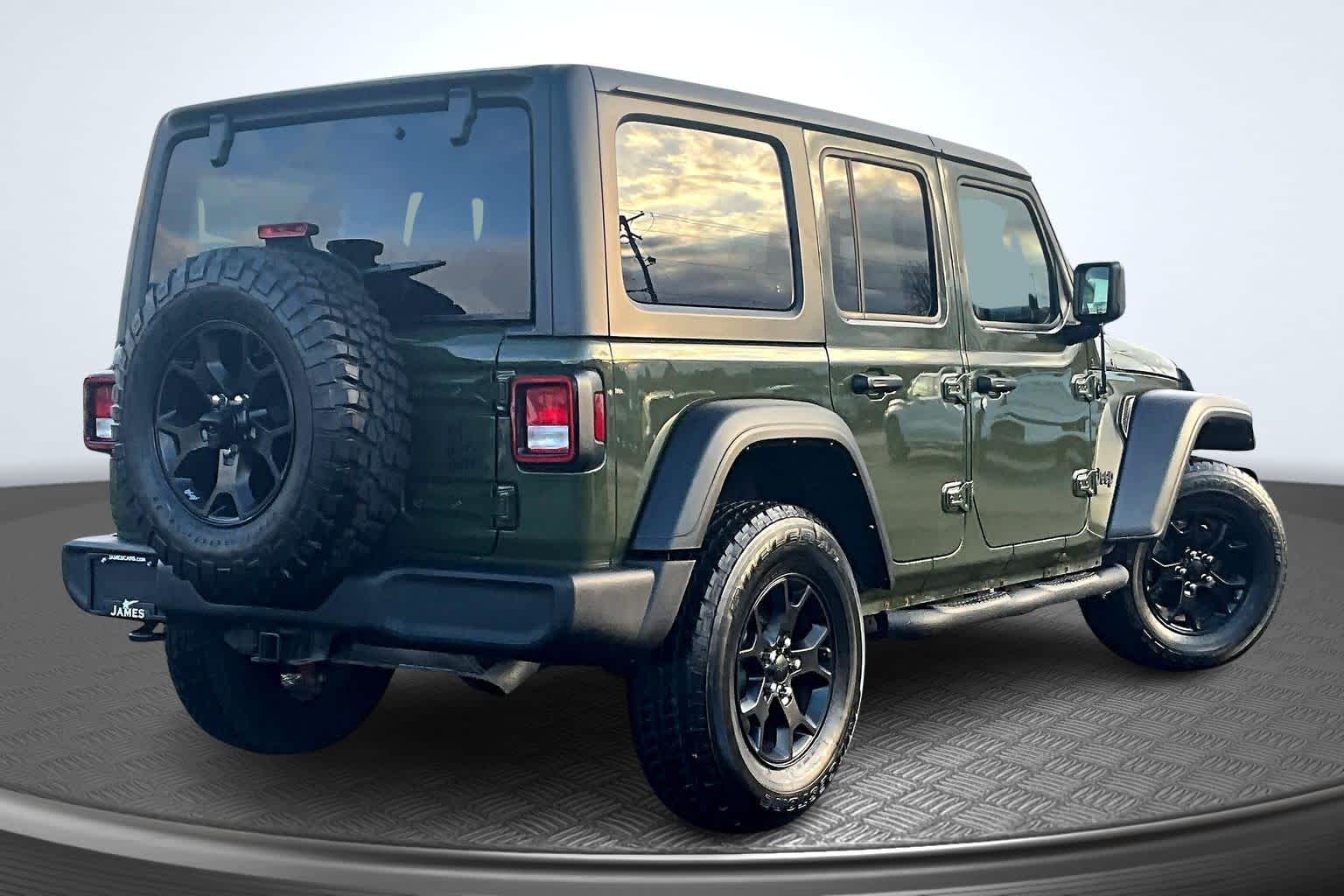 2021 Jeep Wrangler Unlimited Willys Sport Sarge Green Clearcoat at Texan GMC Buick