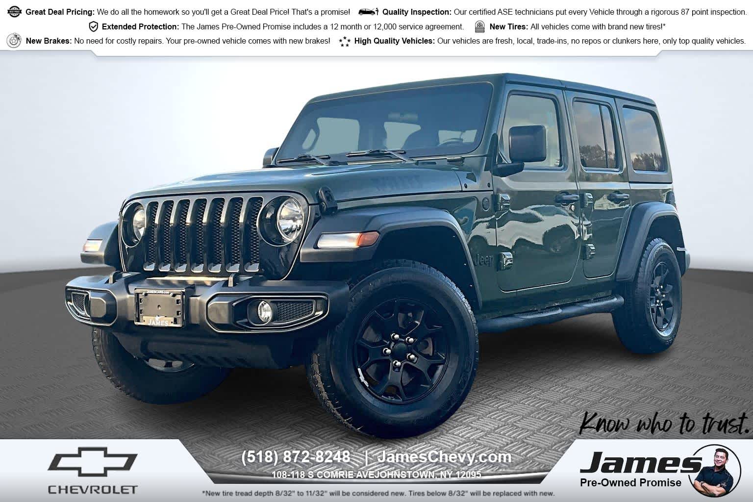 2021 Jeep Wrangler Unlimited Willys Sport Sarge Green Clearcoat at Texan GMC Buick