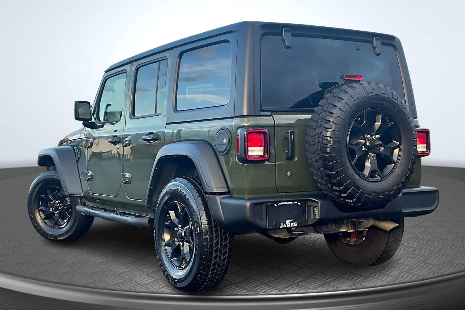 2021 Jeep Wrangler Unlimited Willys Sport Sarge Green Clearcoat at Texan GMC Buick