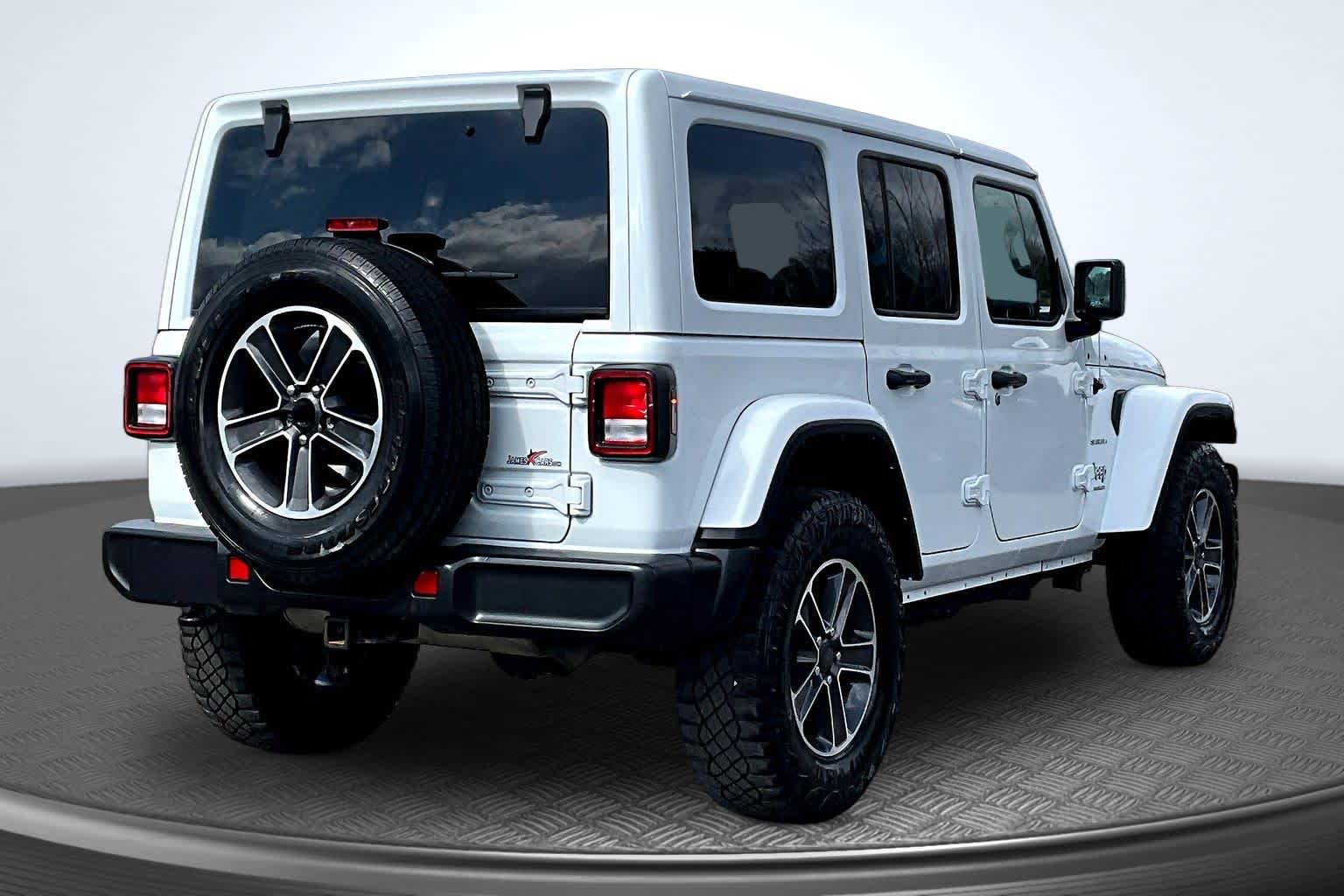 2023 Jeep Wrangler Sahara Bright White at James Chevrolet