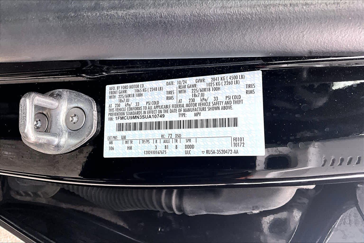 2025 Ford Escape ST-Line Agate Black Metallic at James Chevrolet
