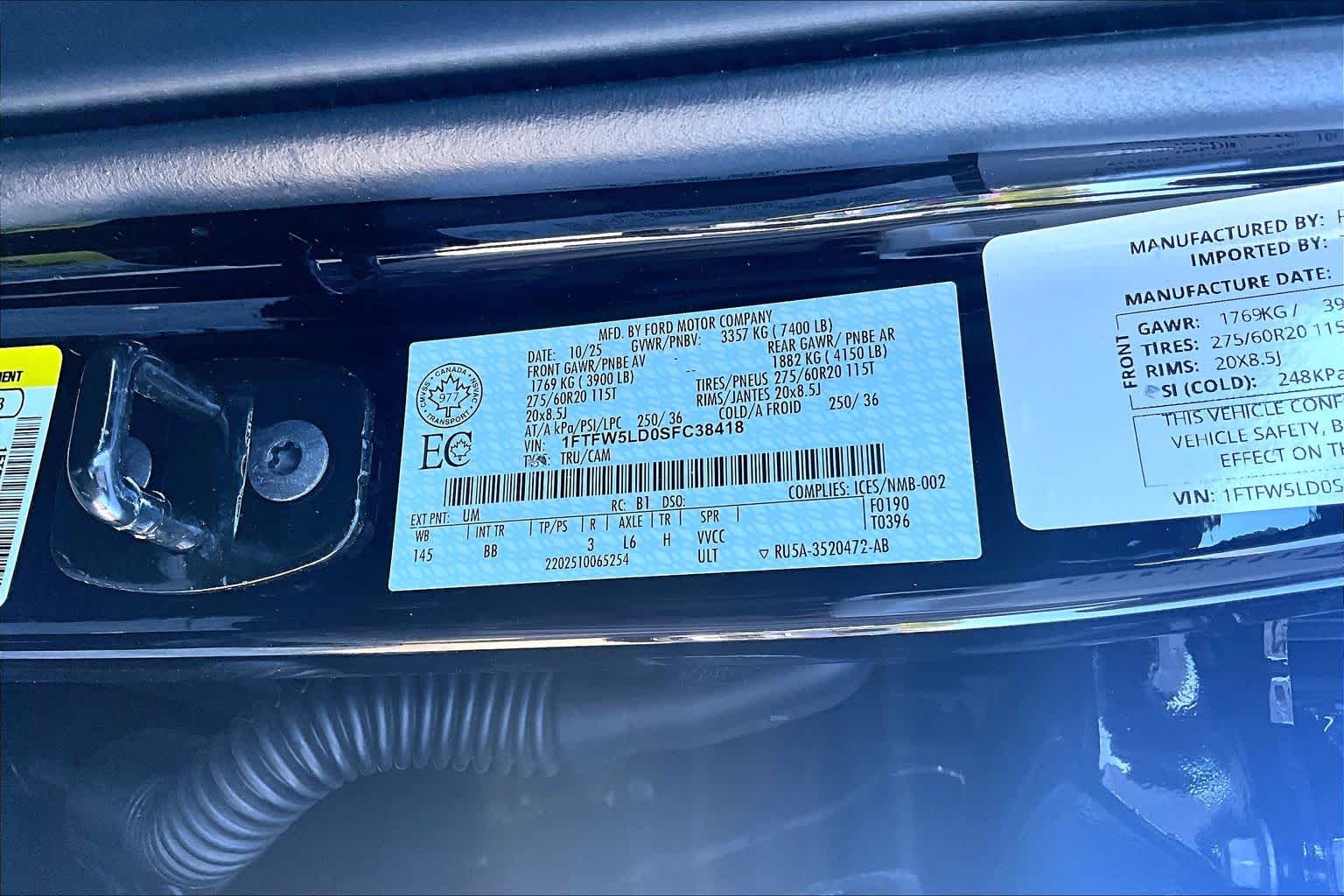 2025 Ford F-150 LARIAT Agate Black Metallic at James Chevrolet