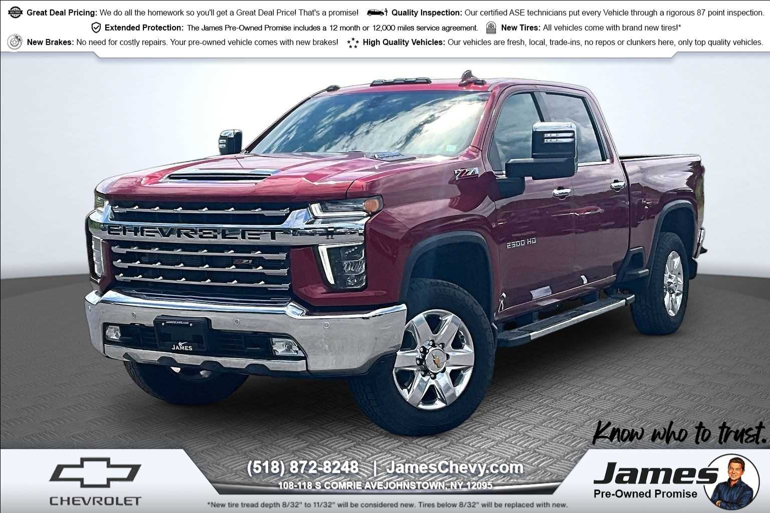 2022 Chevrolet Silverado 2500HD LTZ Cherry Red Tintcoat at James Chevrolet