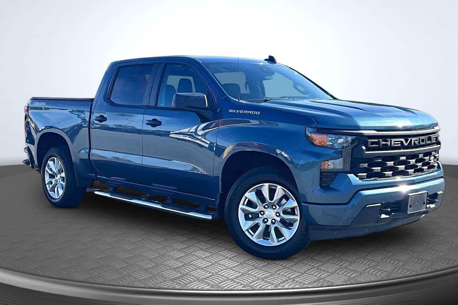 2024 Chevrolet Silverado 1500 Custom Lakeshore Blue Metallic at James Chevrolet