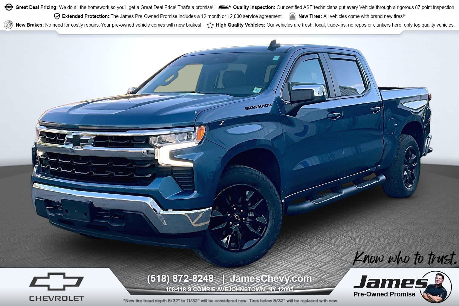 2024 Chevrolet Silverado 1500 LT Lakeshore Blue Metallic at James Chevrolet