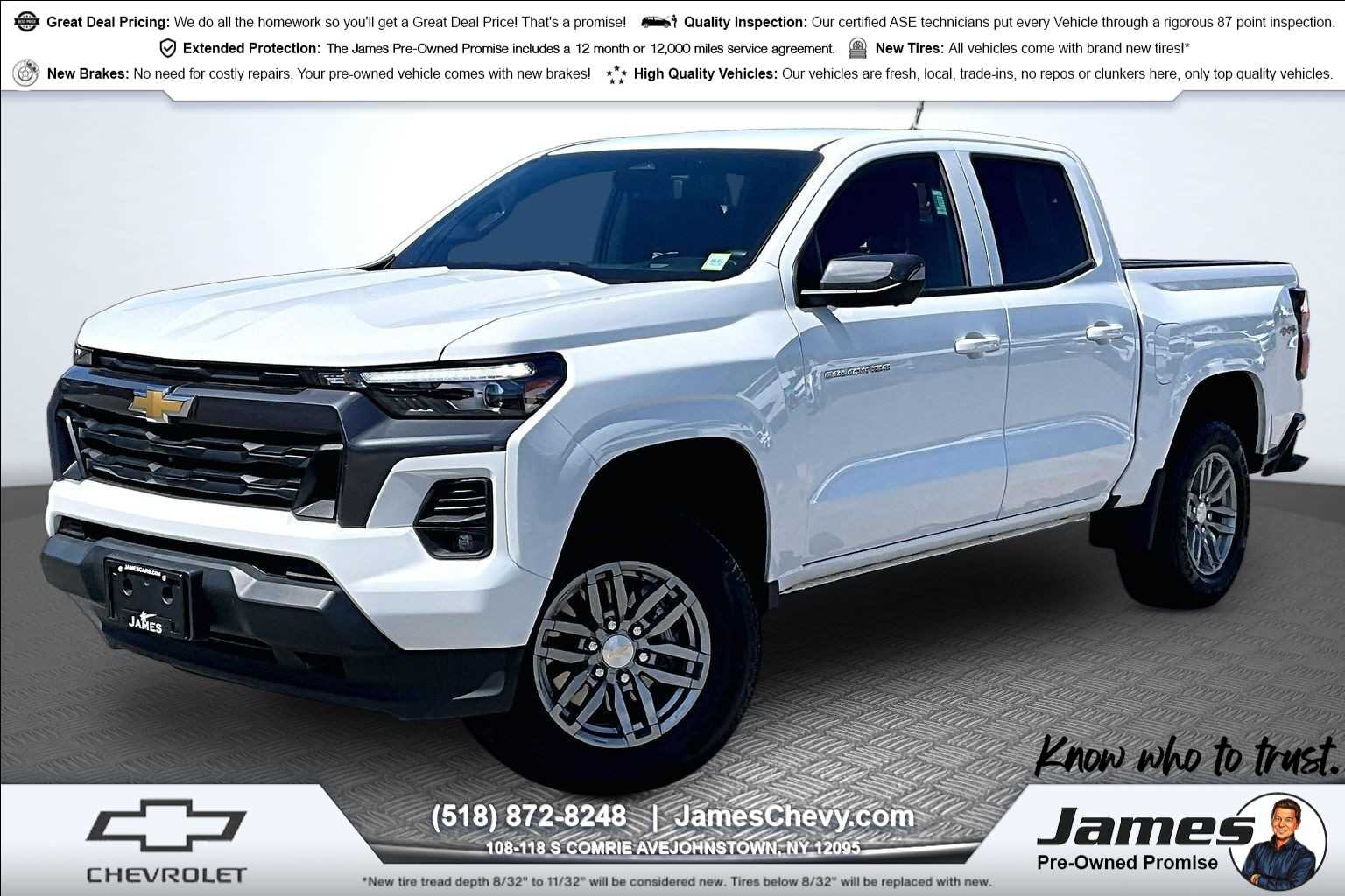 2025 Chevrolet Colorado 4WD LT Summit White at James Chevrolet