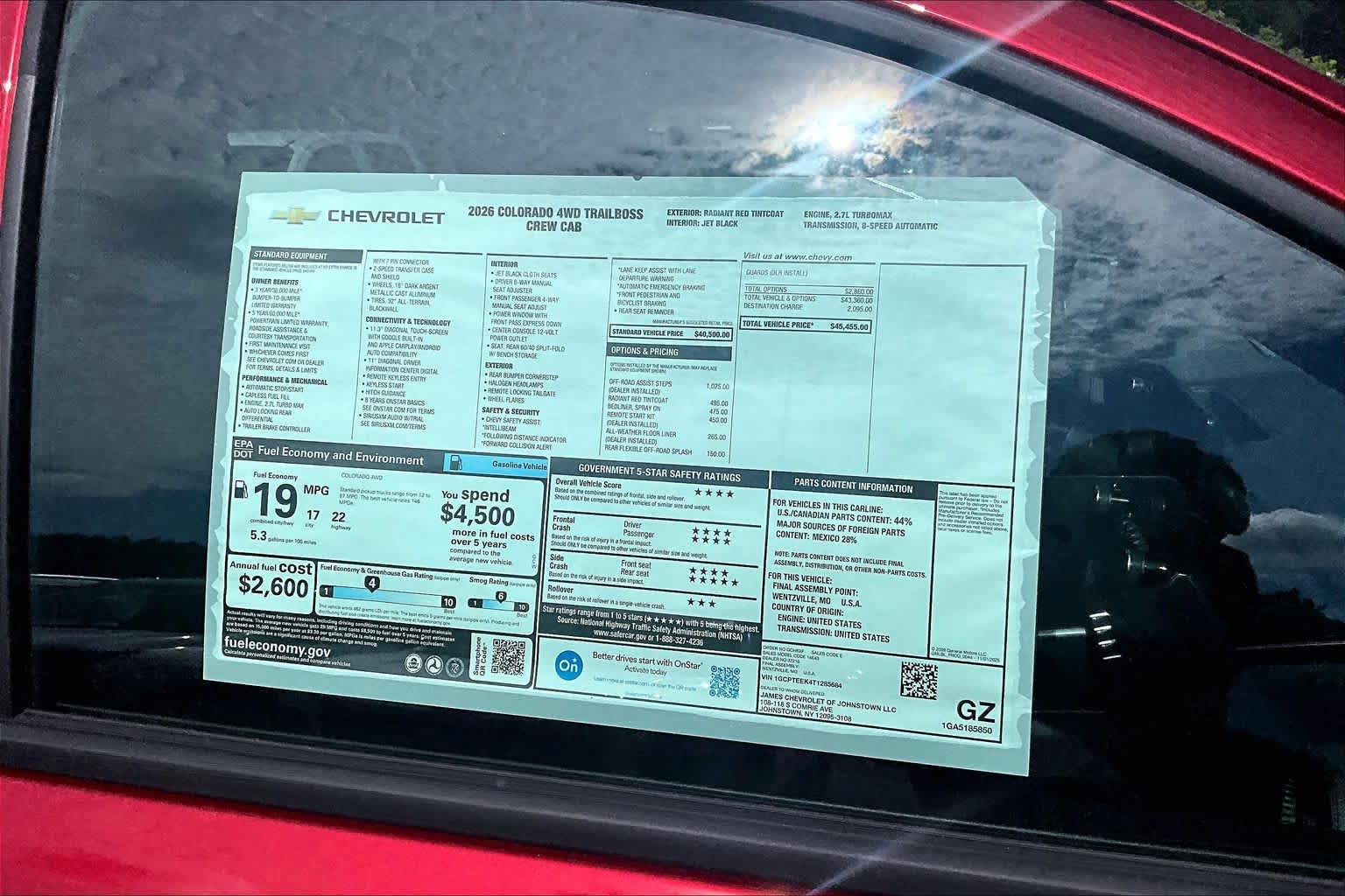 2026 Chevrolet Colorado 4WD Trail Boss Radiant Red Tintcoat at Mangino Chevrolet
