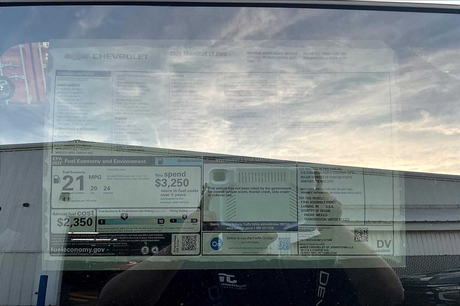 2026 Chevrolet Traverse AWD LT Mosaic Black Metallic at James Chevrolet