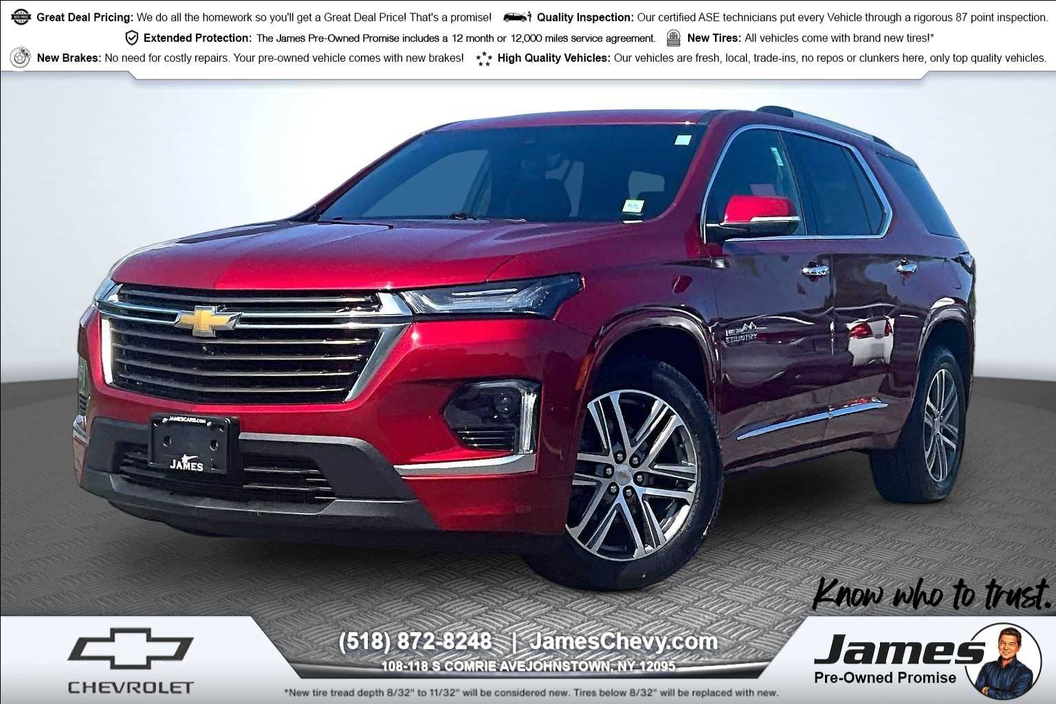 2023 Chevrolet Traverse High Country Radiant Red Tintcoat at Mangino Chevrolet
