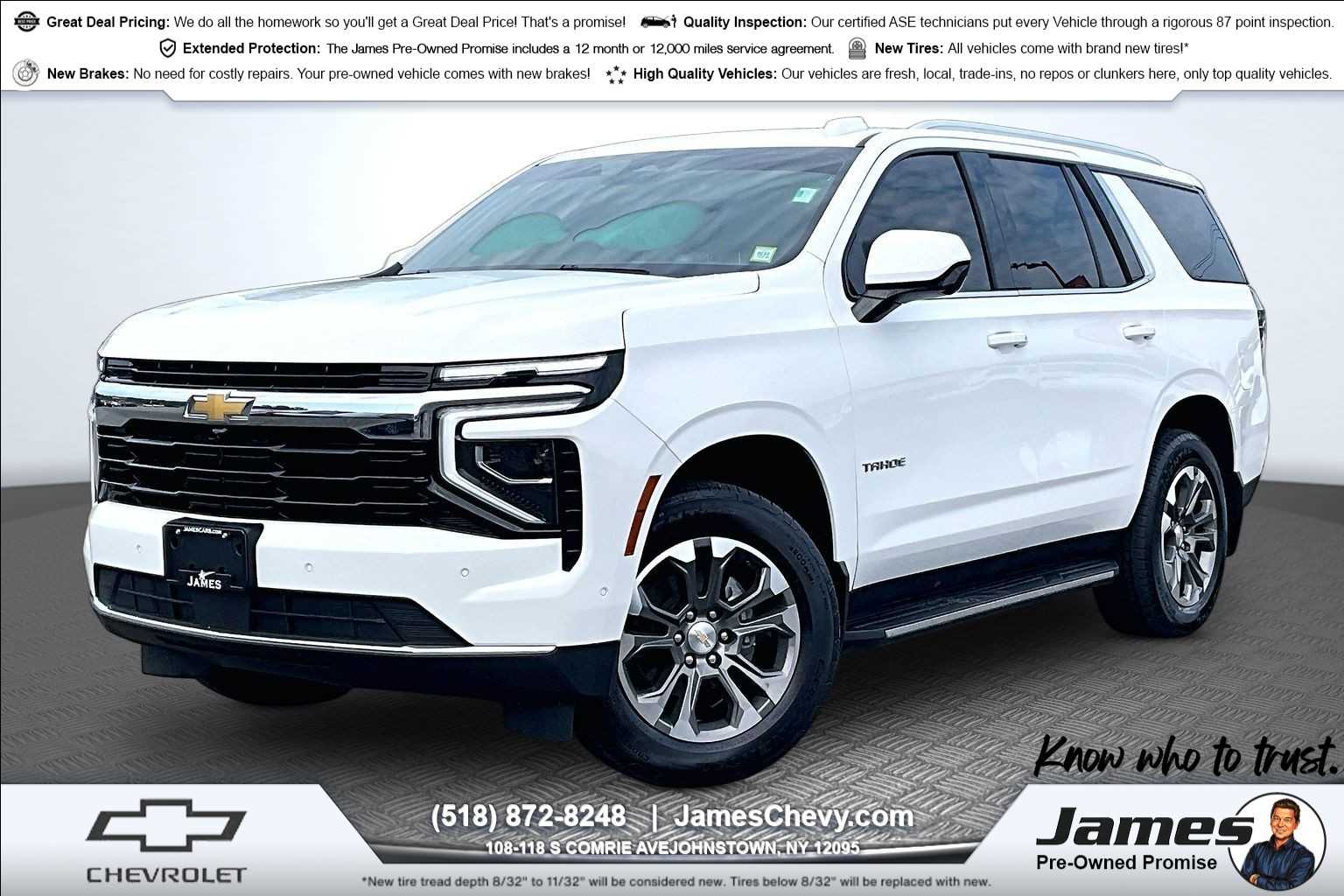 2025 Chevrolet Tahoe LS Summit White at James Chevrolet