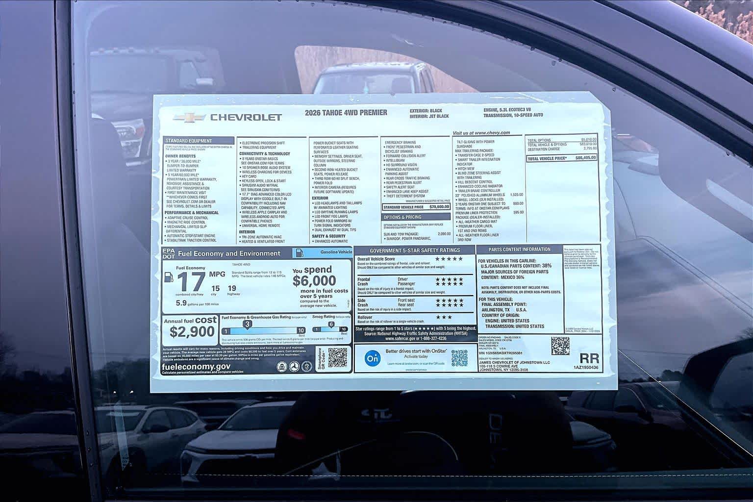 2026 Chevrolet Tahoe Premier Black at Mangino Chevrolet