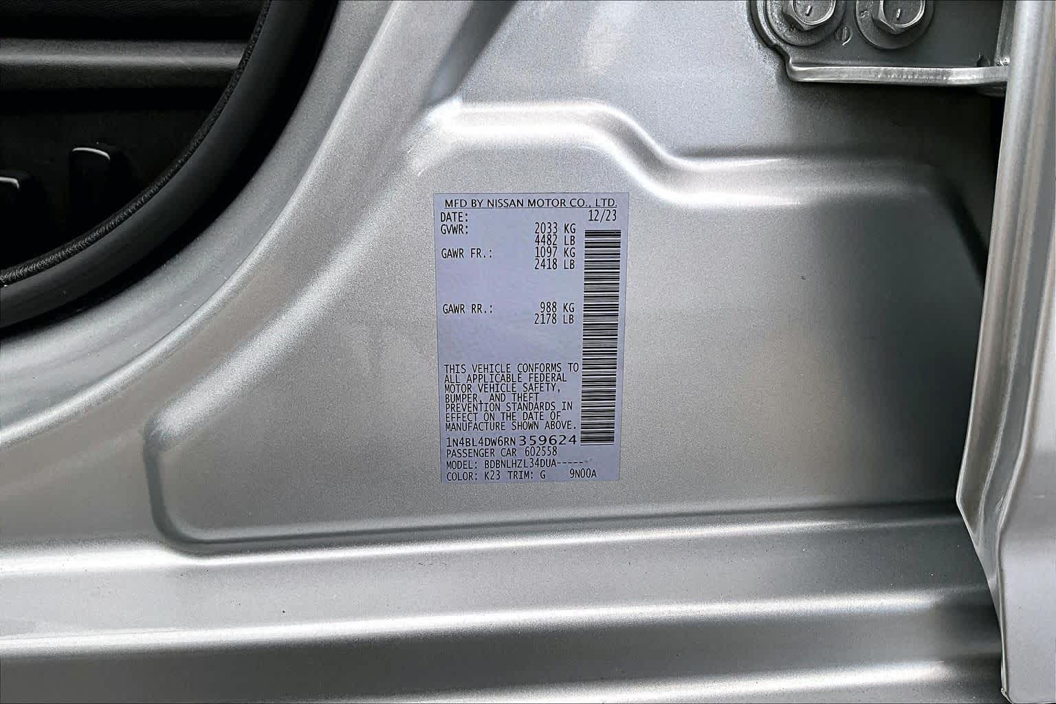 2024 Nissan Altima 2.5 SV Brilliant Silver Metallic at James Chevrolet