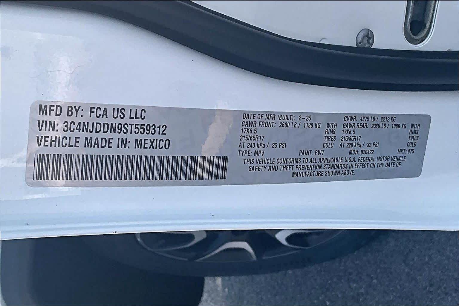 2025 Jeep Compass Trailhawk Bright White Clearcoat at James Chevrolet
