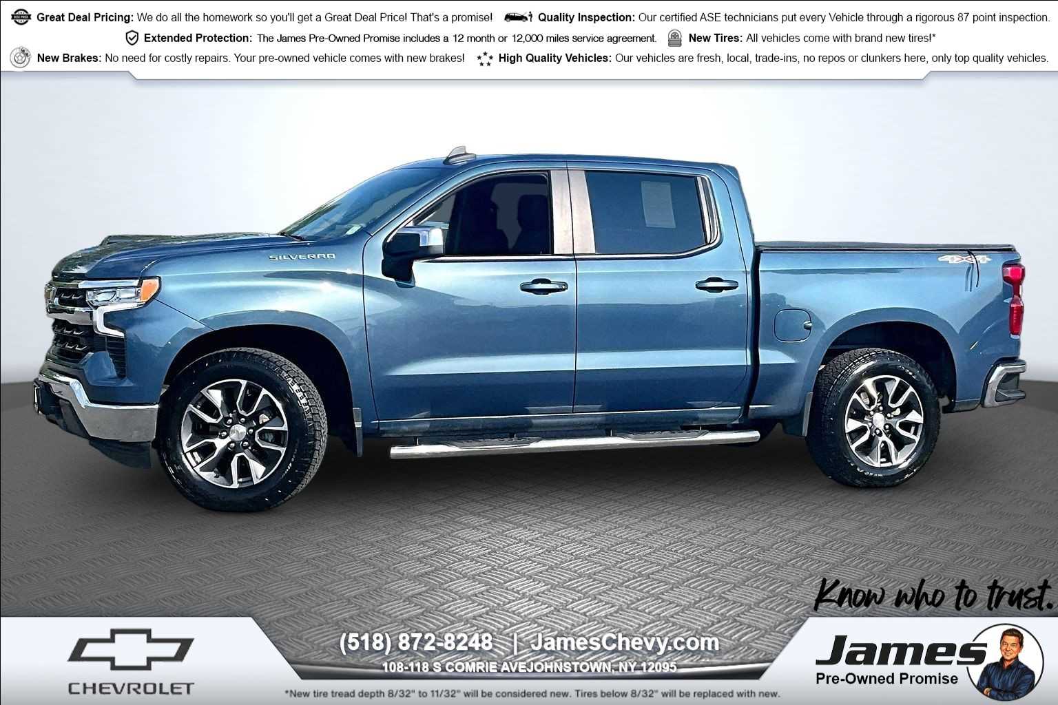 2024 Chevrolet Silverado 1500 LT Lakeshore Blue Metallic at James Chevrolet