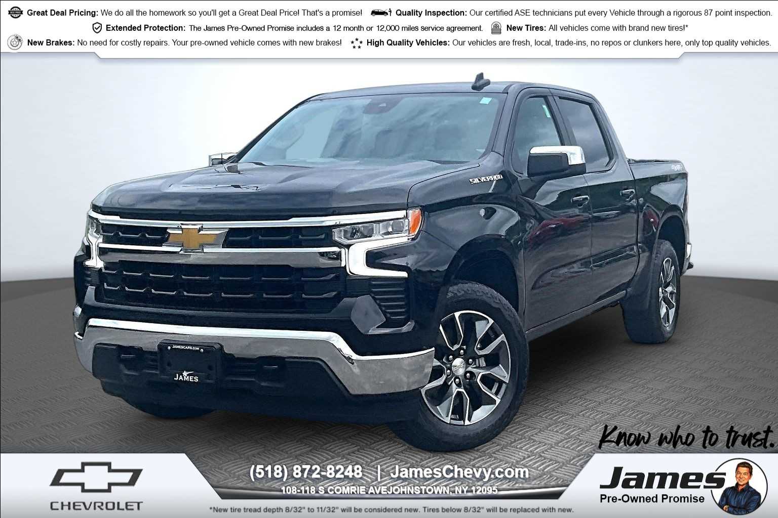2023 Chevrolet Silverado 1500 LT Black at James Chevrolet