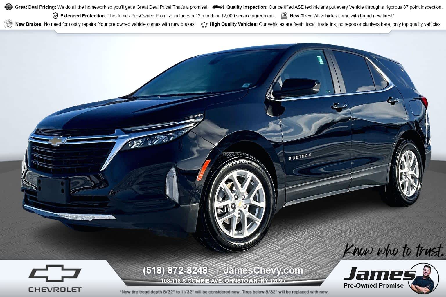 2024 Chevrolet Equinox LT Mosaic Black Metallic at James Chevrolet
