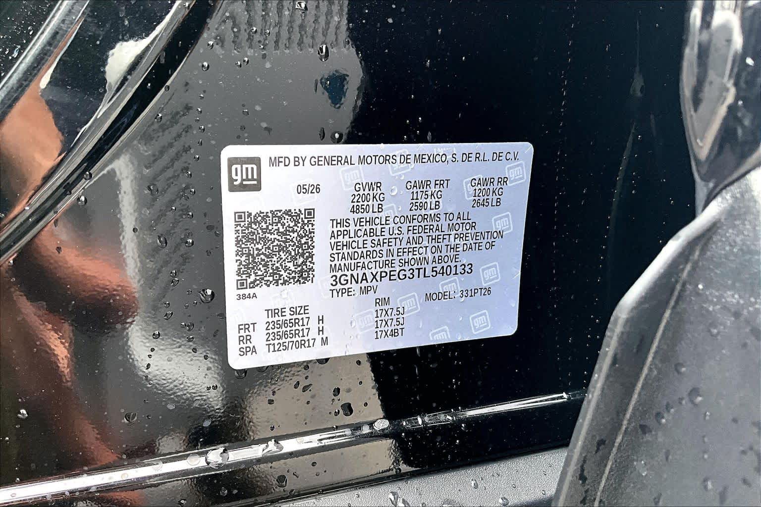 2026 Chevrolet Equinox AWD LT Mosaic Black Metallic at James Chevrolet