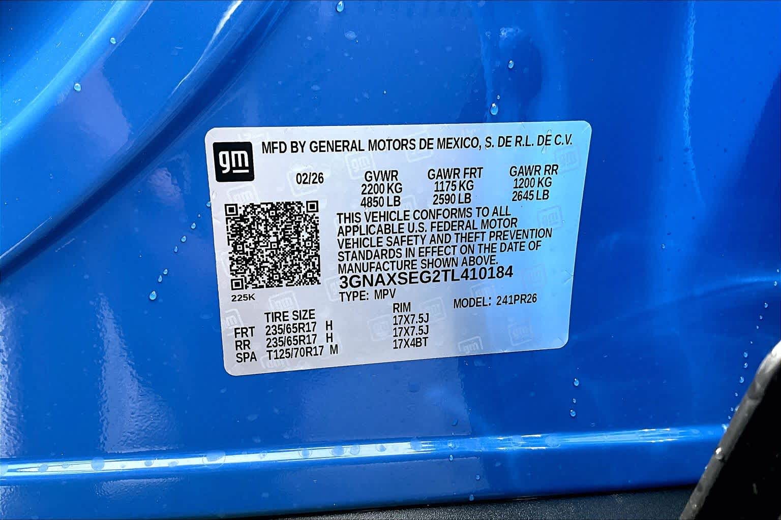 2026 Chevrolet Equinox AWD ACTIV REEF BLUE METALLIC at James Chevrolet