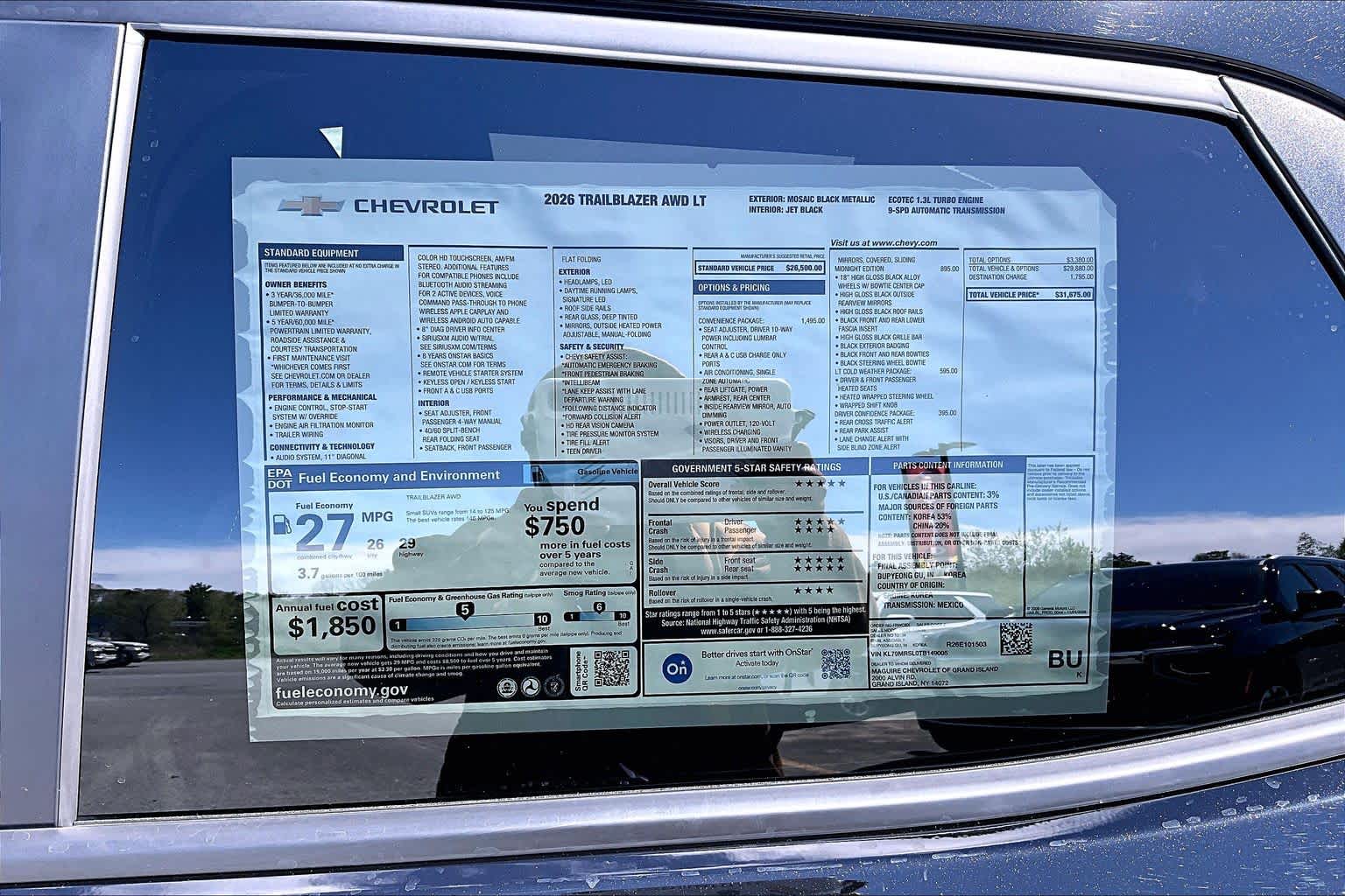 2026 Chevrolet Trailblazer LT Mosaic Black Metallic at James Chevrolet