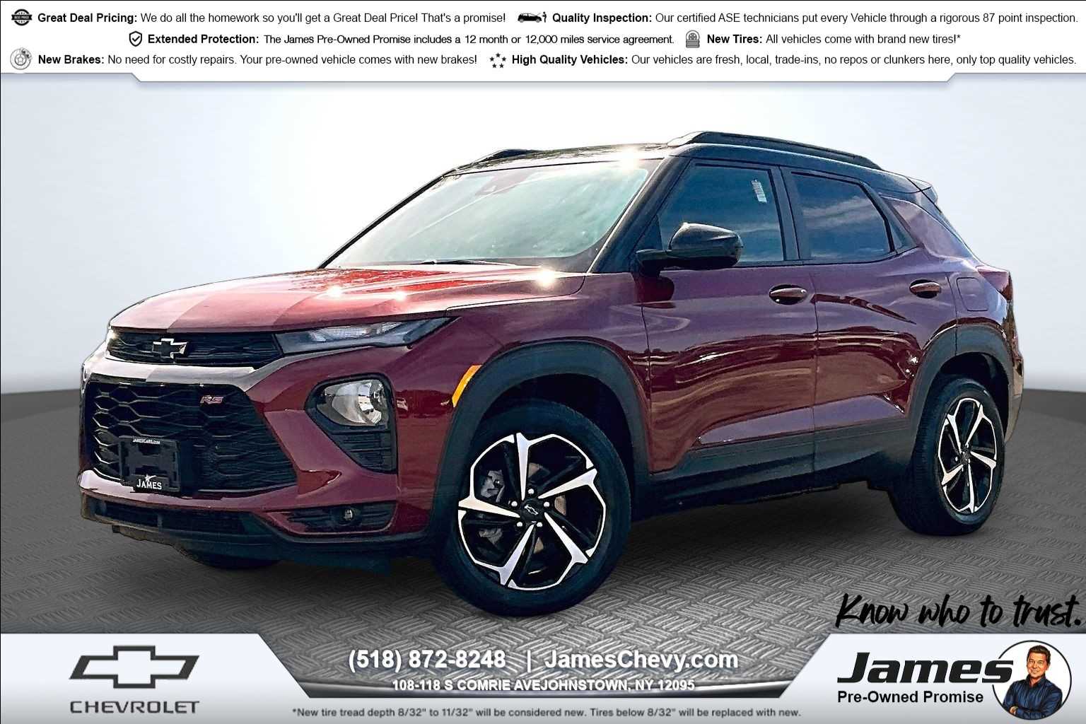 2023 Chevrolet Trailblazer RS Crimson Metallic at James Chevrolet