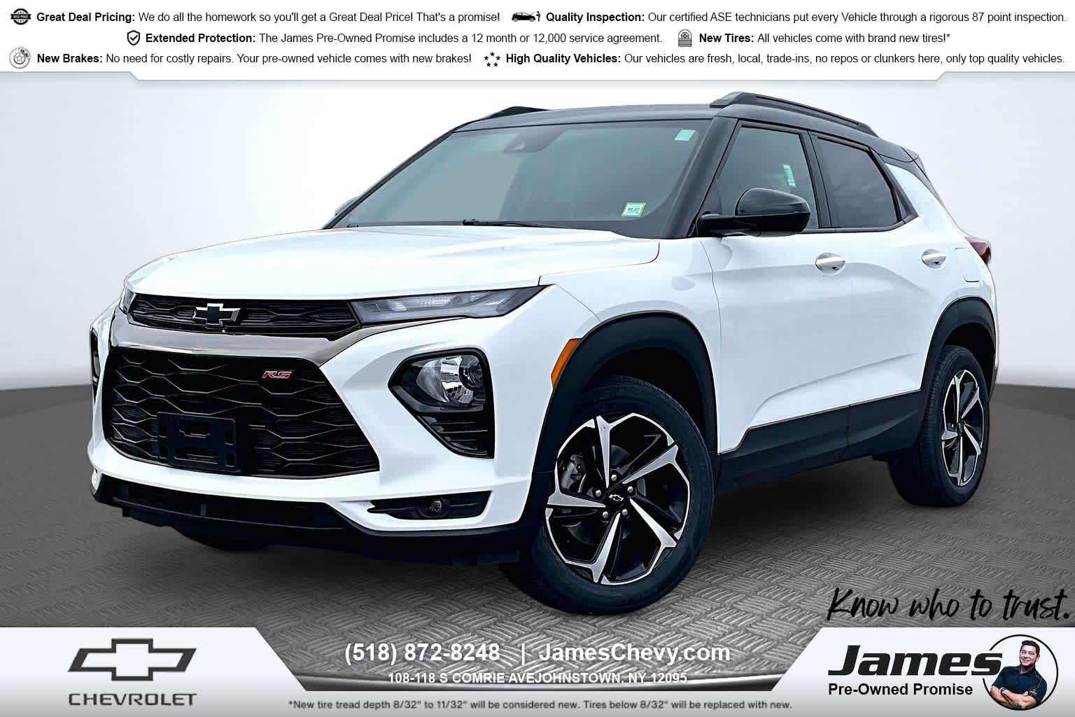 2023 Chevrolet Trailblazer RS Summit White at James Chevrolet