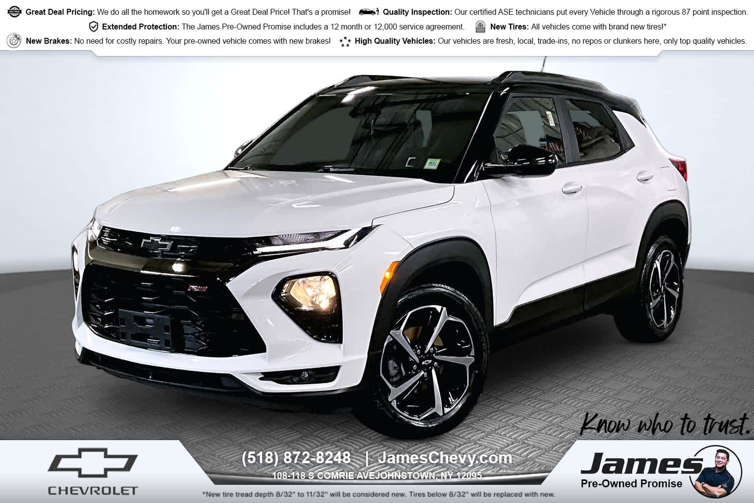 2023 Chevrolet Trailblazer RS Summit White at James Chevrolet