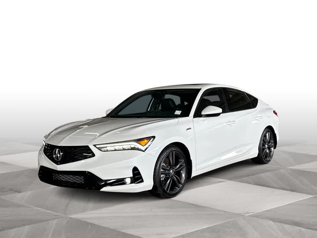 Platinum White Pearl 2025 Acura Integra FWD with A-SPEC Package Sedan Front-Wheel Drive Continuously Variable Transmission