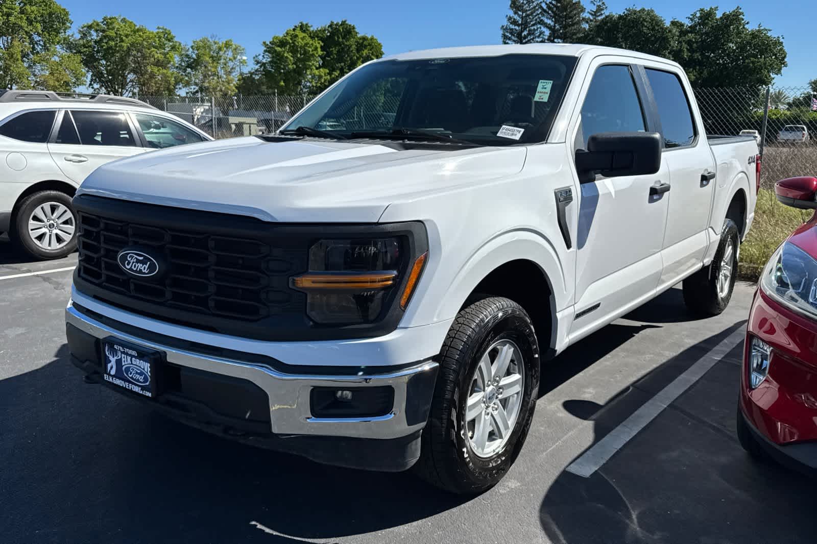 White 2025 Ford F-150 XL SuperCrew 4WD Pickup Truck Four-Wheel Drive Automatic
