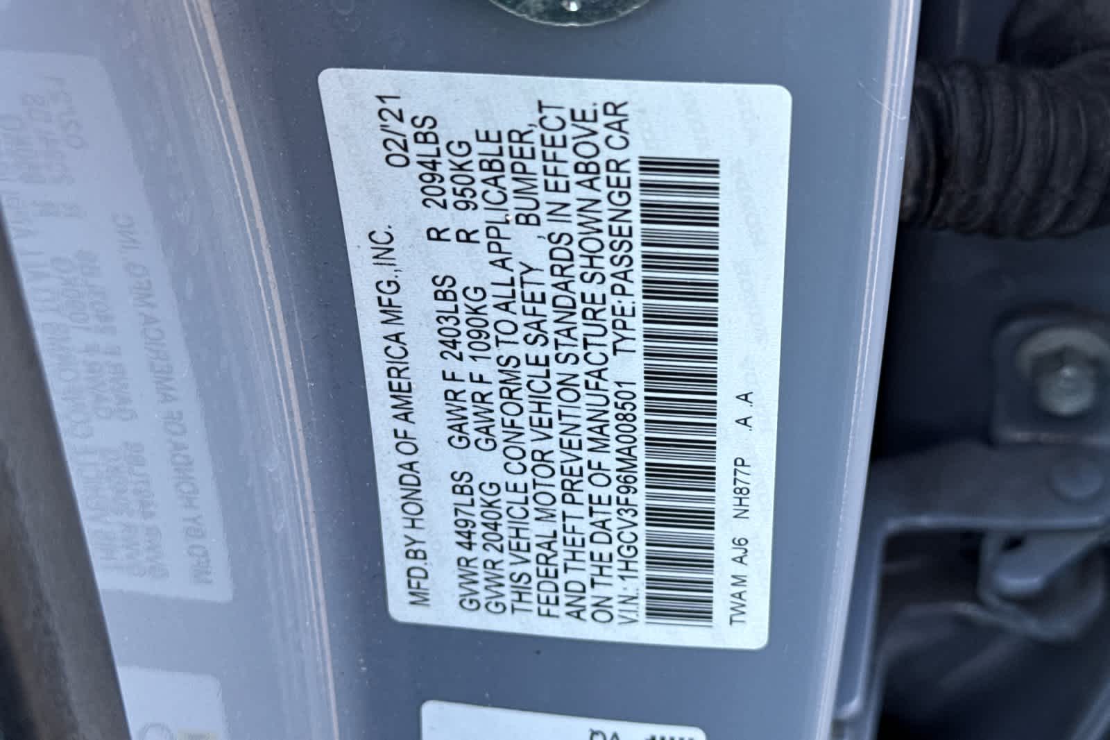 Used 2021 Honda Accord Hybrid Sedan