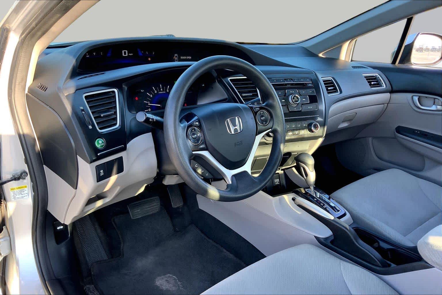 2013 Honda Civic LX Alabaster Silver Metallic at Group 1 Toyota Southwest